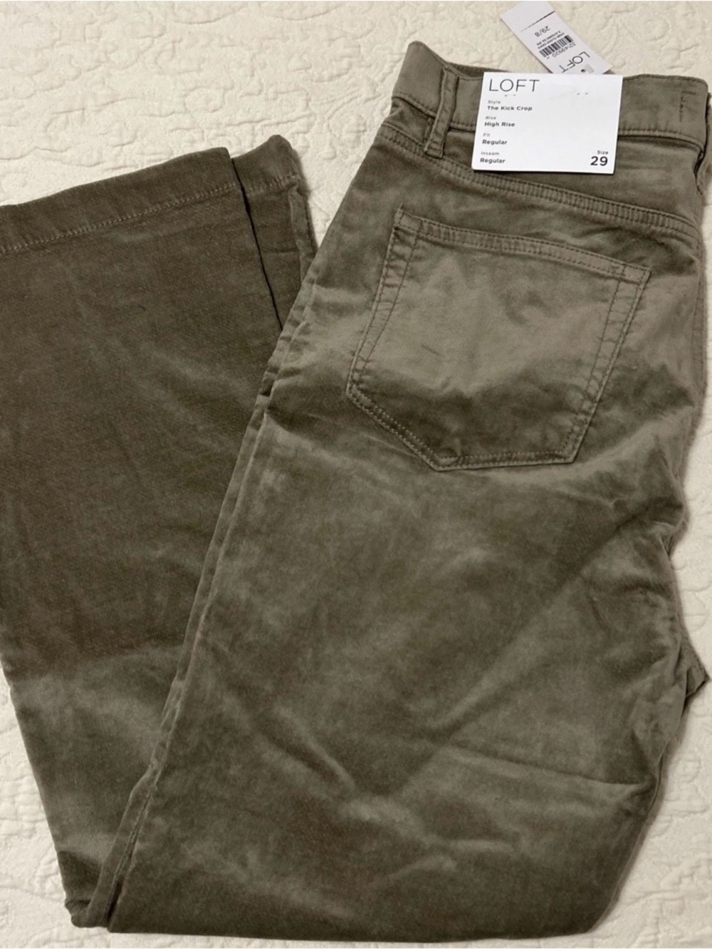 LOFT Olive Green Corduroy Pants